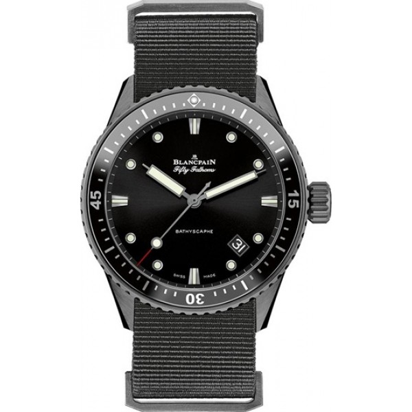 Blancpain Fifty Fathoms Bathyscaphe Automatic 43mm Black Mens Watch