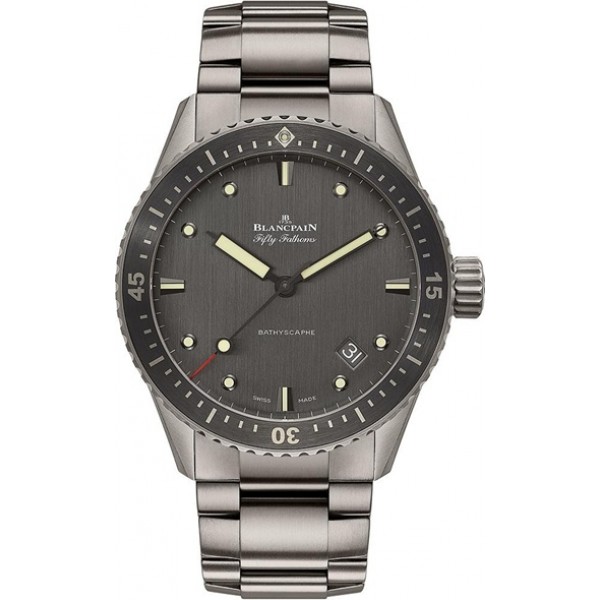 Blancpain Fifty Fathoms Bathyscaphe Automatic 43mm Grey Mens Watch