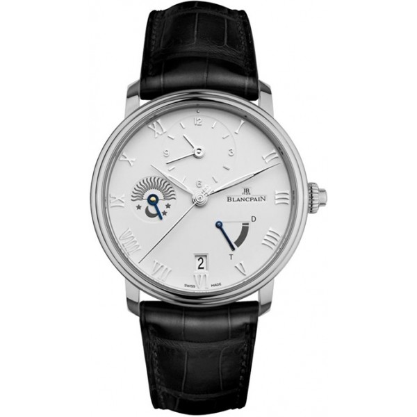 Blancpain Villeret Half Timezone White Mens Watch