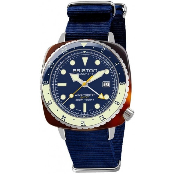 Briston Clubmaster Diver Pro Swiss Automatic GMT Blue