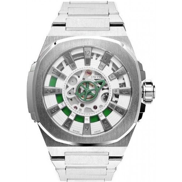 DWISS M3S Swiss Automatic Green SS Limited Edition