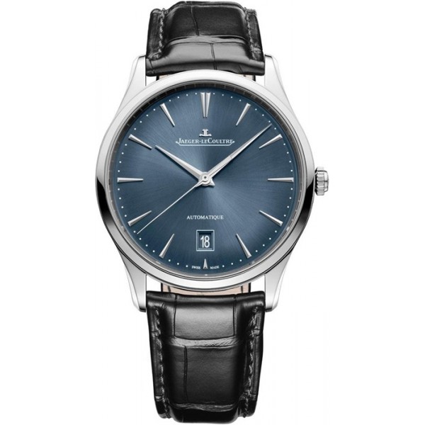 Jaeger LeCoultre Master Ultra Thin Date Automatic 39mm Blue Mens Watch