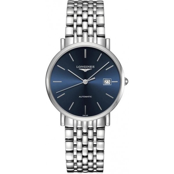 Longines Elegant Automatic Stainless Steel Blue Dial Date Mens Watch L4.810.4.92.6