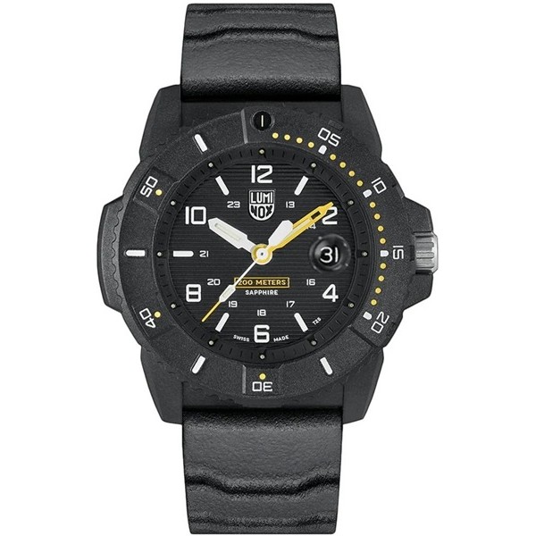 Luminox Navy SEAL CARBONOX Black Dial Black Rubber Strap Date Divers Quartz Mens Watch XS.3601