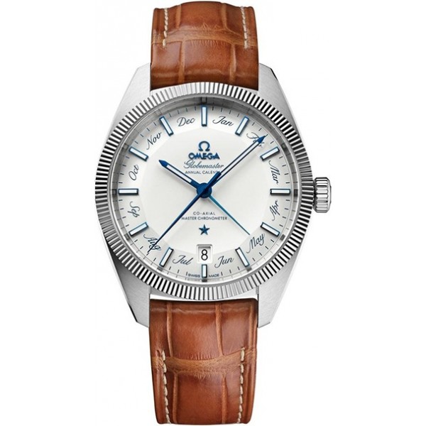 Omega Globemaster Annual Calendar 41mm Silver Mens Watch