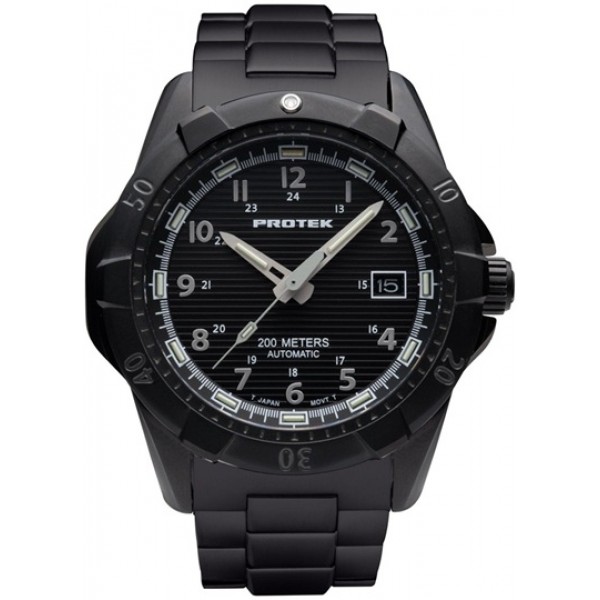 ProTek Steel Dive PT2202BR Automatic SS Black