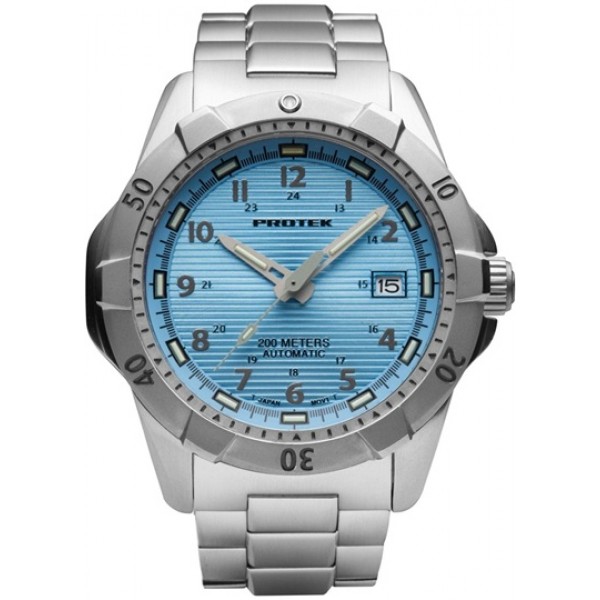 ProTek Steel Dive PT2207BR Automatic SS Light Blue