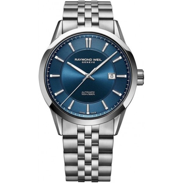 Raymond Weil Freelancer Automatic Stainless Steel Blue Dial Date Mens Watch 2731-ST-50001