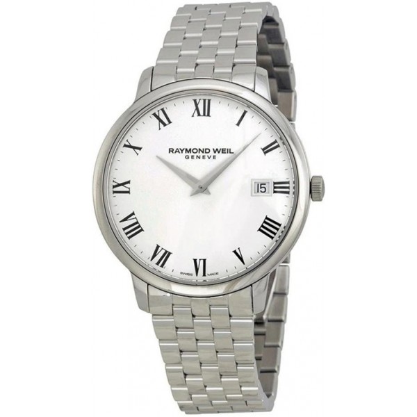 Raymond Weil Toccata Stainless Steel Mens Watch White Dial Date Quartz 5588-ST-00300