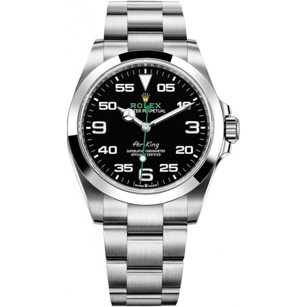 Rolex Oyster Perpetual Air King 40mm Black Mens Watch