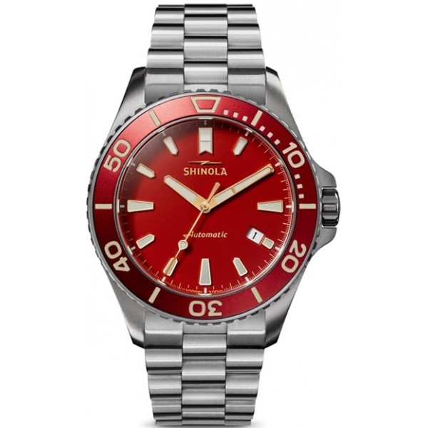 Shinola Lava Lake Monster 43mm Automatic Titanium Red