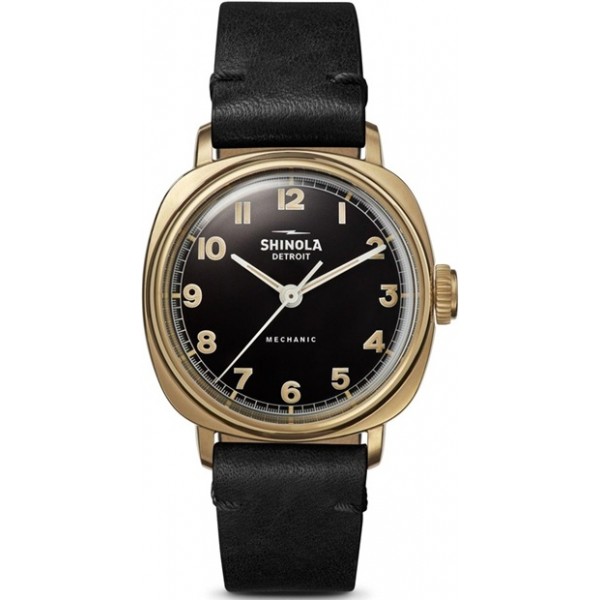 Shinola The Mechanic Hand Wind 39mm Khaki Black