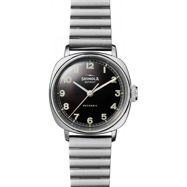 Shinola The Mechanic Hand Wind 39mm SS Black