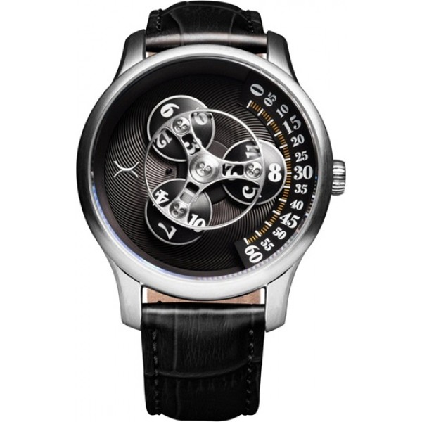 Xeric Triptych Automatic Wandering Hour Steel Black