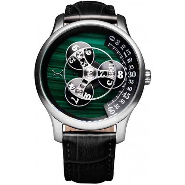 Xeric Triptych Automatic Wandering Hour Stone Edition Malachite