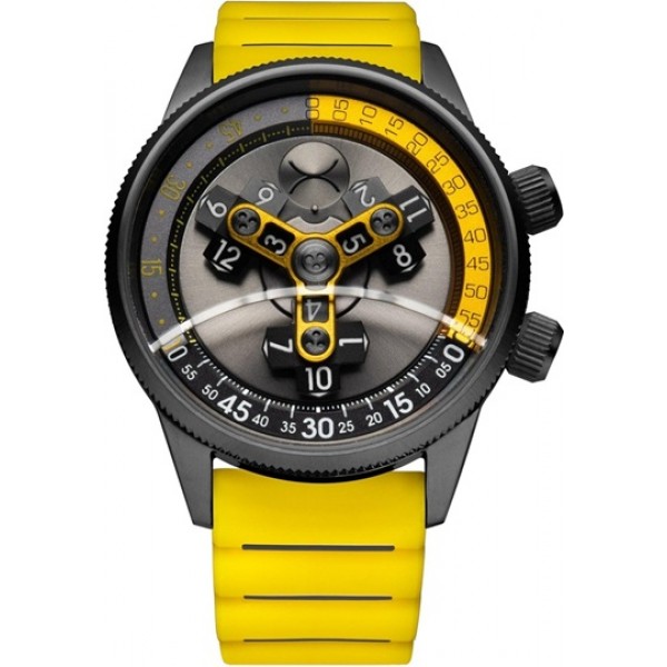 Xeric Vendetta II Automatic Wandering Hour Gunmetal Yellow