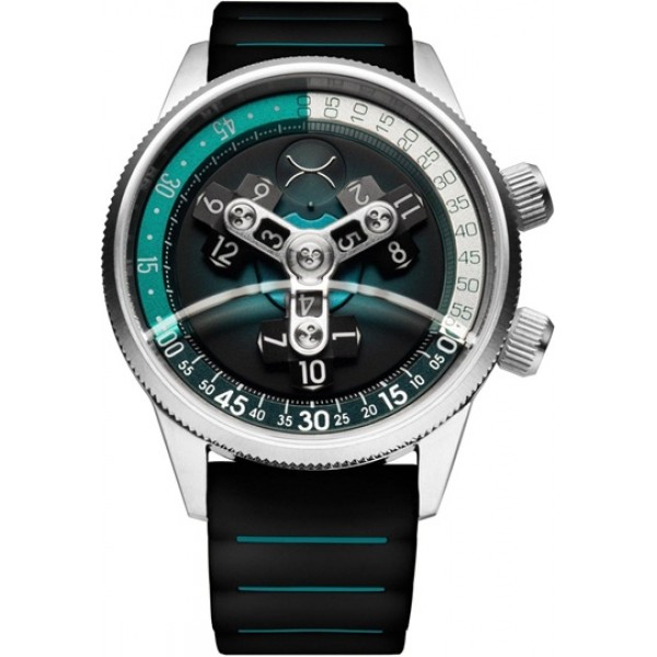 Xeric Vendetta II Automatic Wandering Hour Ocean Black