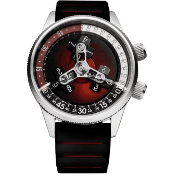 Xeric Vendetta II Automatic Wandering Hour Oxblood Black