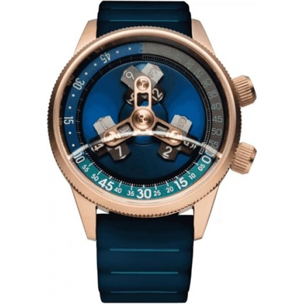 Xeric Vendetta II Automatic Wandering Hour Rose Gold Indigo