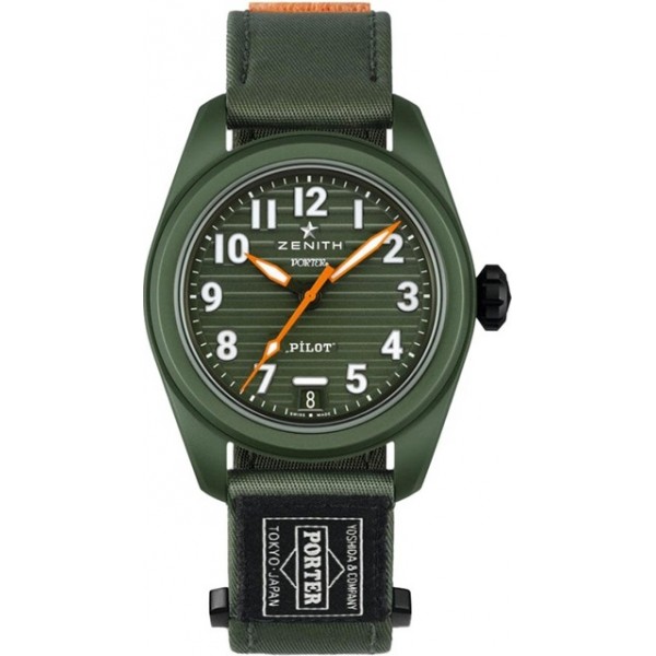 Zenith Pilot Automatic 40mm Green Mens Watch