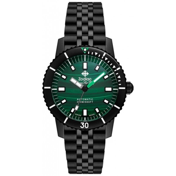 Zodiac Super Sea Wolf Compression Diver Automatic Malachite SS