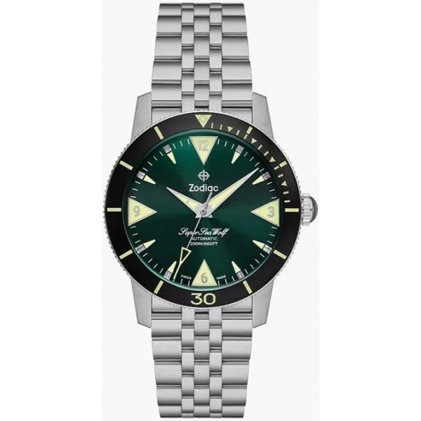 Zodiac ZO9218 Super Sea Wolf Skin Diver Green SS