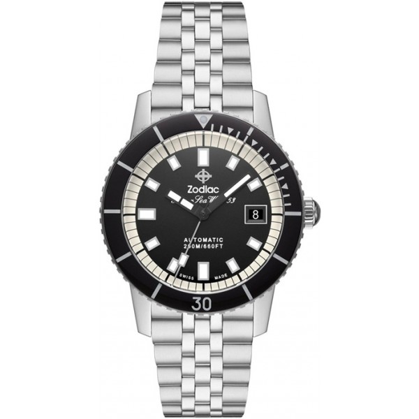 Zodiac ZO9286 Super Sea Wolf Automatic Black SS