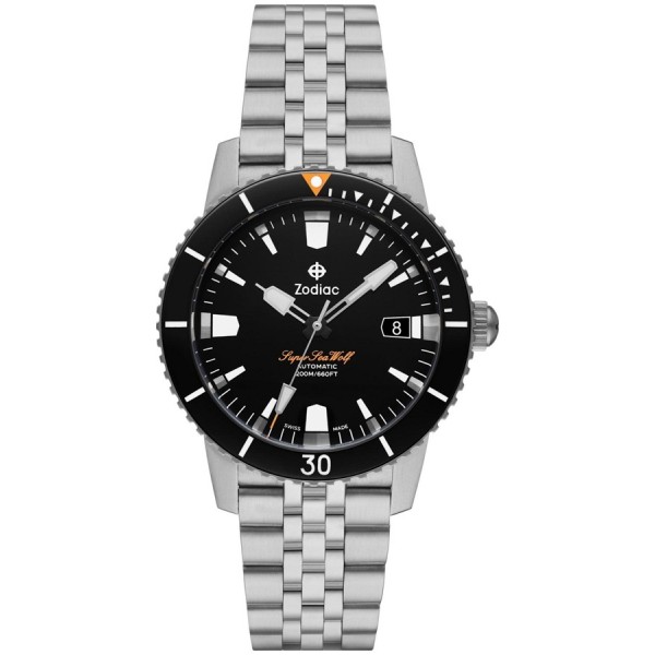 Zodiac ZO9296 Super Sea Wolf Skin Automatic Black