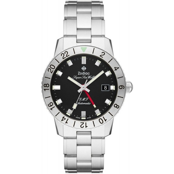 Zodiac ZO9405 Super Sea Wolf GMT Automatic Silver Black