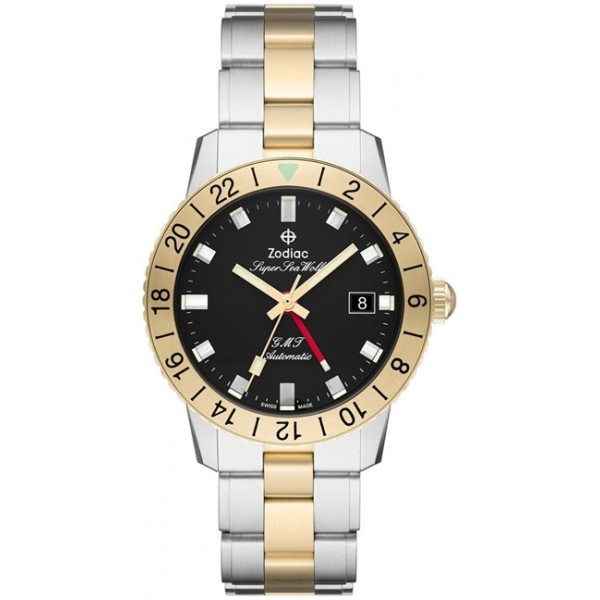 Zodiac ZO9406 Super Sea Wolf GMT Automatic Silver Gold