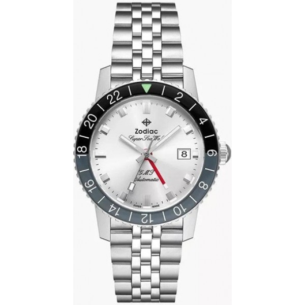 Zodiac ZO9415 Super Sea Wolf GMT Automatic Silver SS