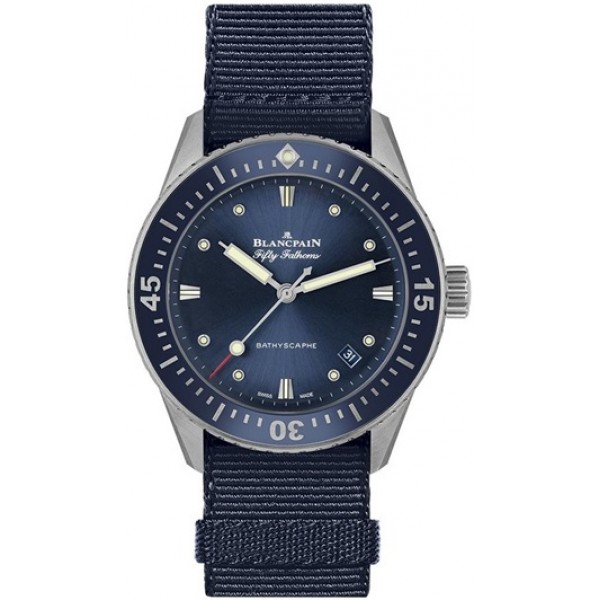 Blancpain Fifty Fathoms Bathyscaphe Automatic 38mm Blue Ladies Watch