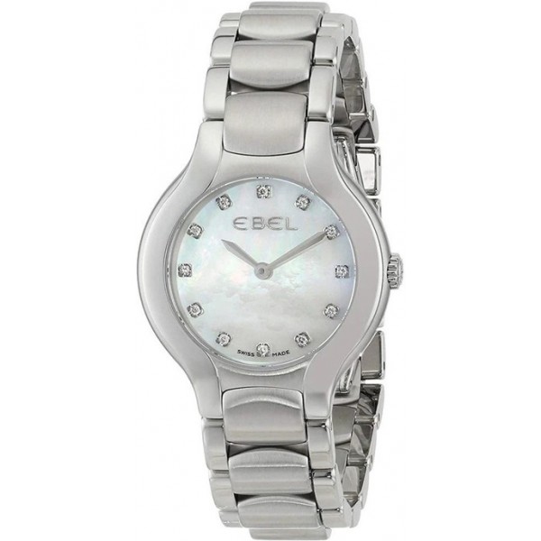 Ebel Beluga Mother of Pearl Stainless Steel 1216038 Quartz Diamond Dial Womens Watch