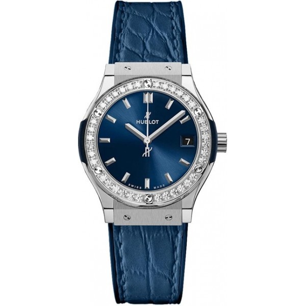 Hublot Classic Fusion Quartz 33mm Blue Ladies Watch