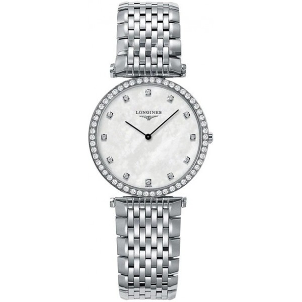 Longines La Grande Classique Diamonds Mother-of-Pearl Dial Stainless Steel Womens Watch L4.513.0.87.6