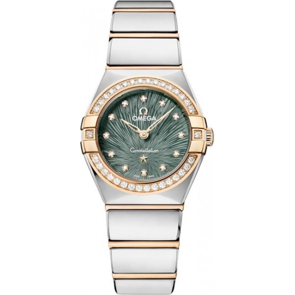 Omega Constellation Quartz 25mm Green Ladies Watch