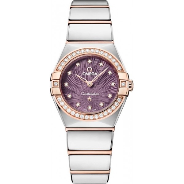 Omega Constellation Quartz 25mm Purple Ladies Watch