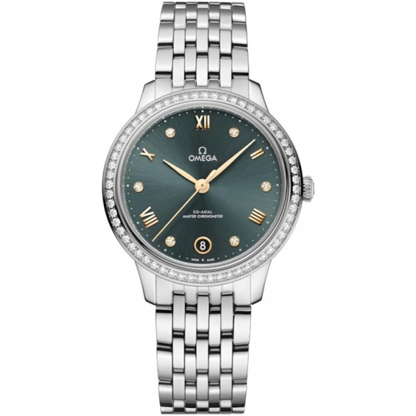 Omega De Ville Prestige Co-Axial Master Chronometer 34mm Green Ladies Watch