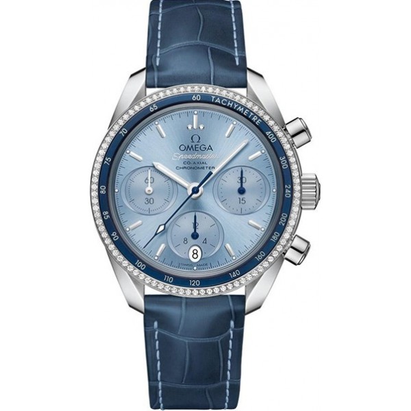 Omega Speedmaster Co-Axial Chronograph 38mm Blue Ladies Watch