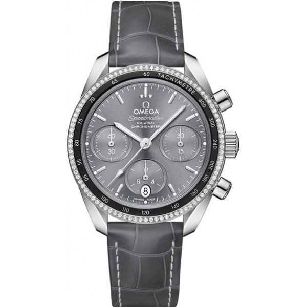 Omega Speedmaster Co-Axial Chronograph 38mm Grey Ladies Watch