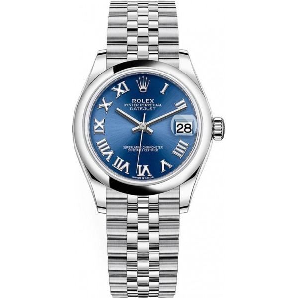 Rolex Datejust 31mm Stainless Steel Blue Roman Jubilee Ladies Watch