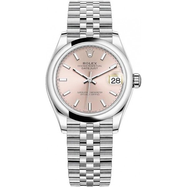 Rolex Datejust 31mm Stainless Steel Pink Index Jubilee Ladies Watch