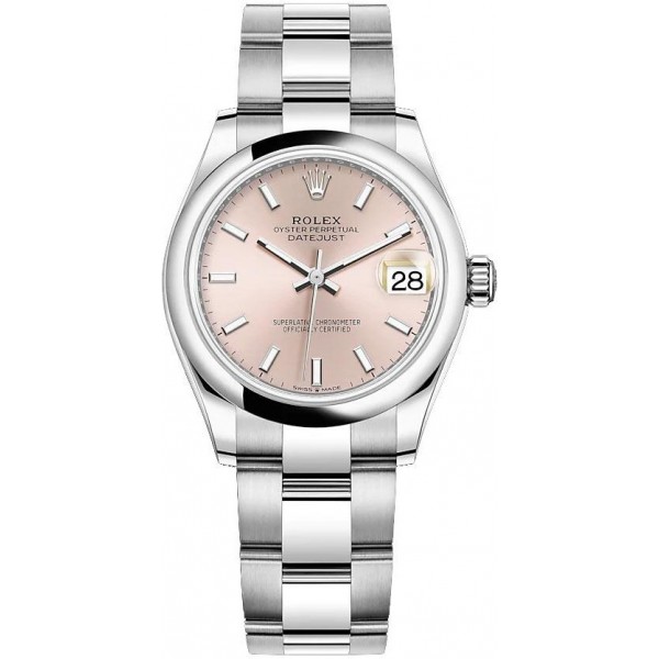 Rolex Datejust 31mm Stainless Steel Pink Index Oyster Ladies Watch