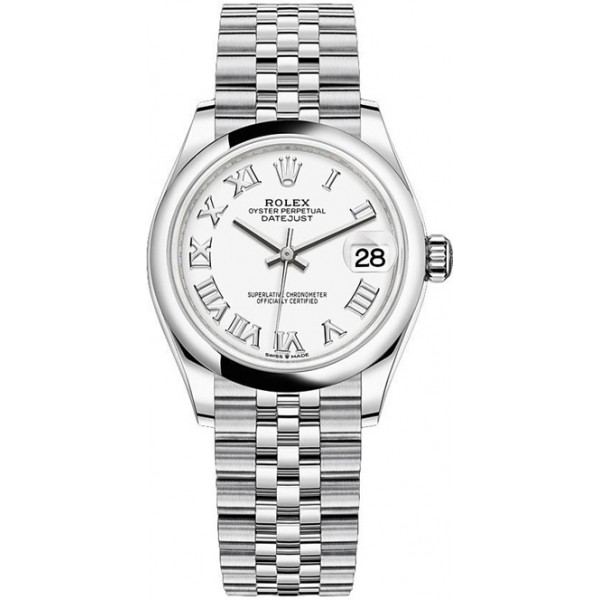 Rolex Datejust 31mm Stainless Steel White Roman Jubilee Ladies Watch