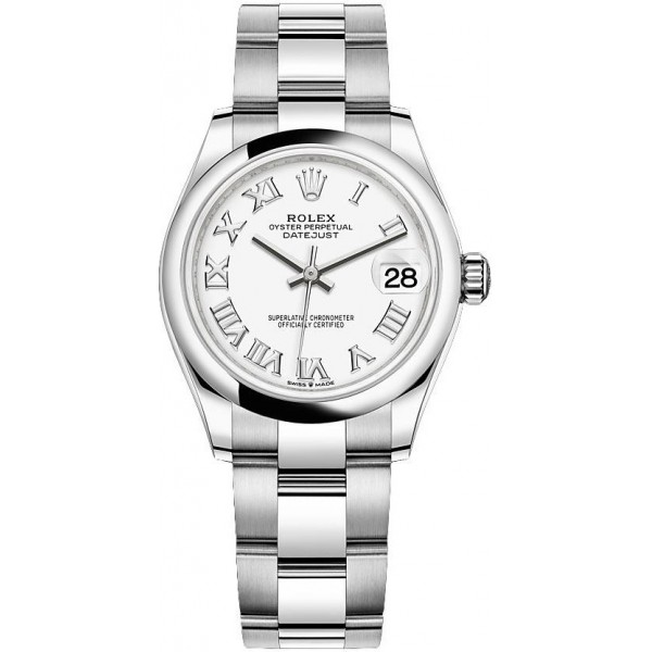 Rolex Datejust 31mm Stainless Steel White Roman Oyster Ladies Watch