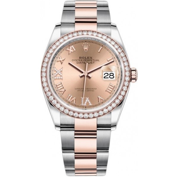 Rolex Datejust 36mm Stainless Steel and Rose Gold Ladies Watch