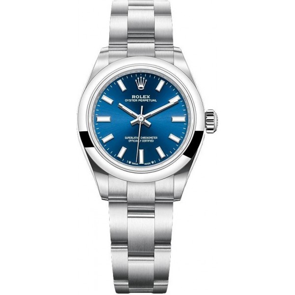 Rolex Oyster Perpetual 28mm Blue Ladies Watch