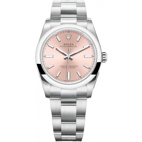 Rolex Oyster Perpetual 34mm Pink Ladies Watch