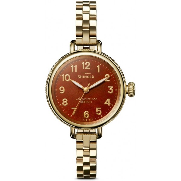 Shinola The Birdy 34mm Red Jasper Stone