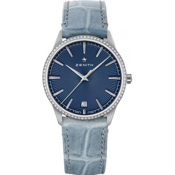 Zenith Elite Classic 36mm Blue Ladies Watch